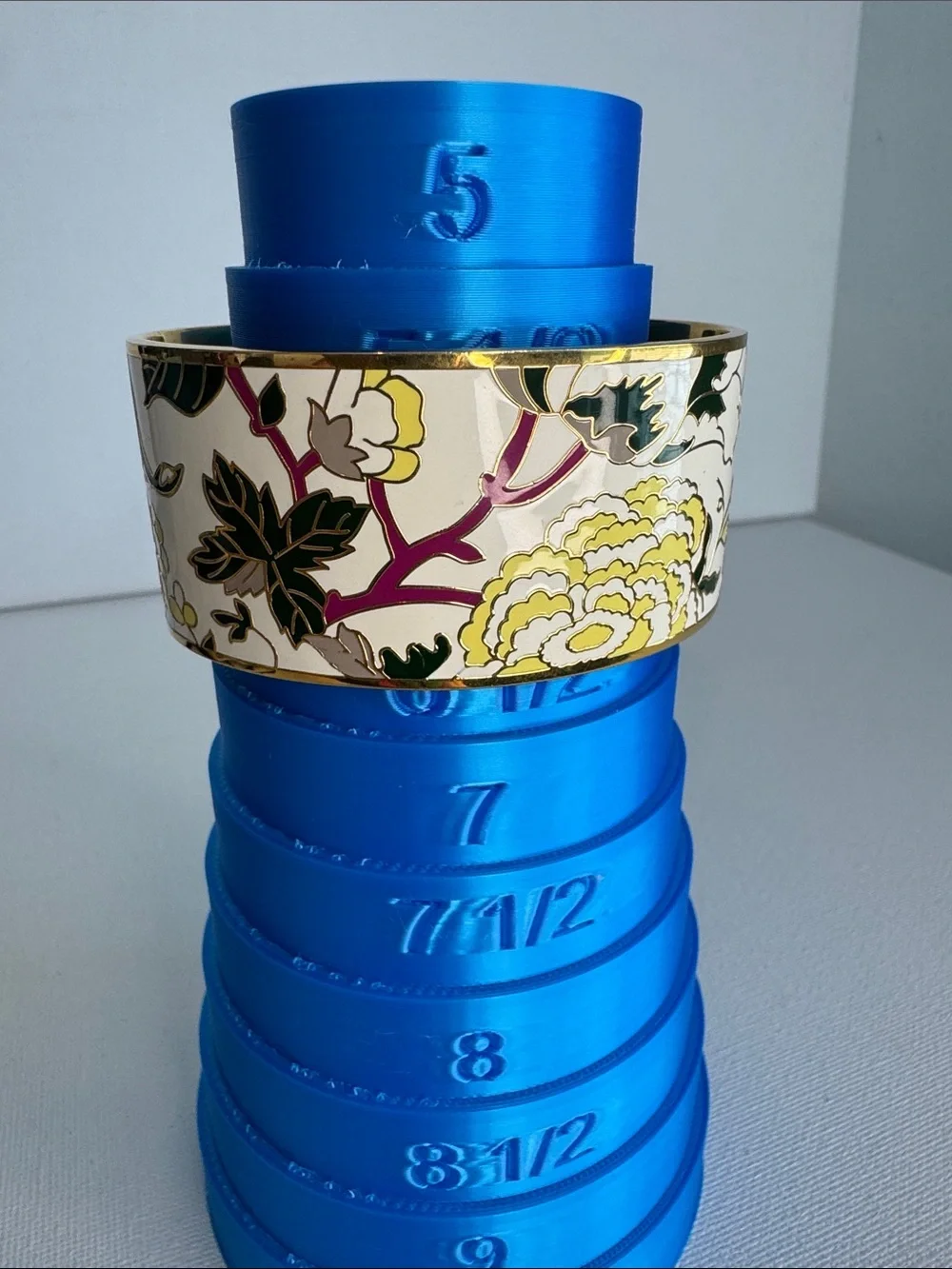 Tory Burch Floral Enamel Cuff Bangle 